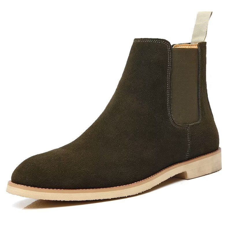 Męskie Buty Chic Rome Embossed Pointed Toe Chelsea Boots - Zielony