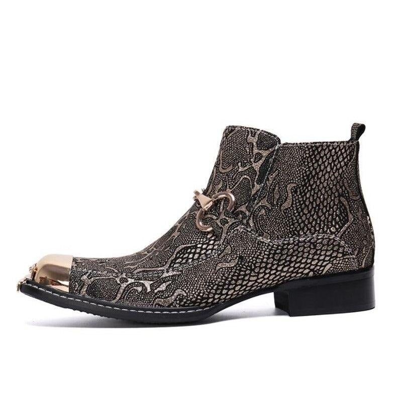 Męskie Buty Serpenté Dress Loafers - Złoto