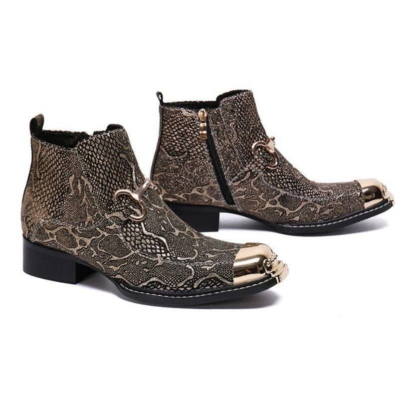 Męskie Buty Serpenté Dress Loafers - Złoto