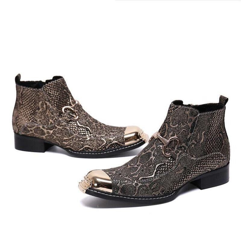 Męskie Buty Serpenté Dress Loafers - Złoto