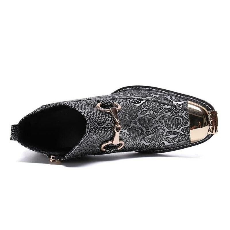 Męskie Buty Serpenté Dress Loafers - Srebro