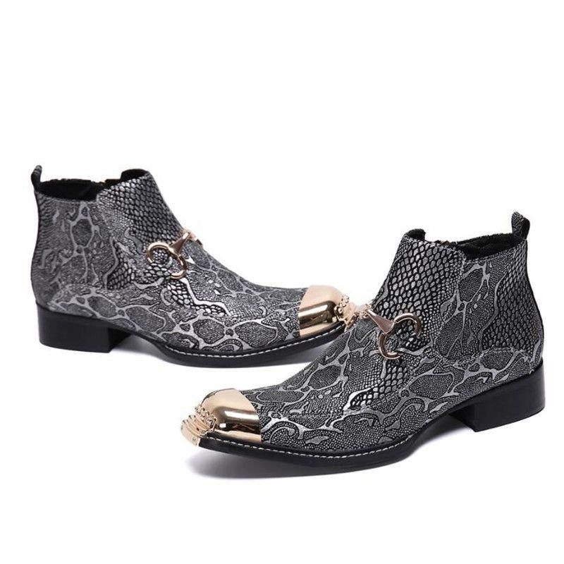 Męskie Buty Serpenté Dress Loafers - Srebro