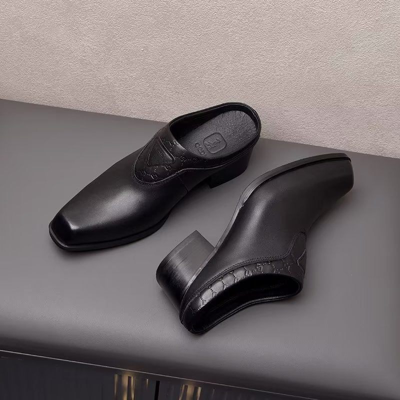 Męskie Buty Wizytowe Alliluxa Slip On Dress Shoes - Czarny