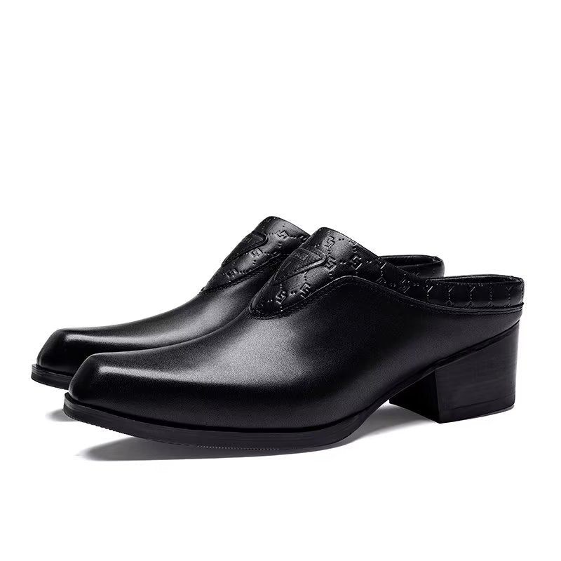 Męskie Buty Wizytowe Alliluxa Slip On Dress Shoes - Czarny