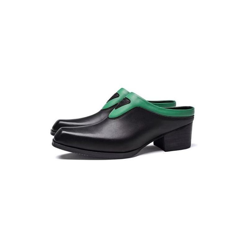 Męskie Buty Wizytowe Alliluxa Slip On Dress Shoes - Zielony