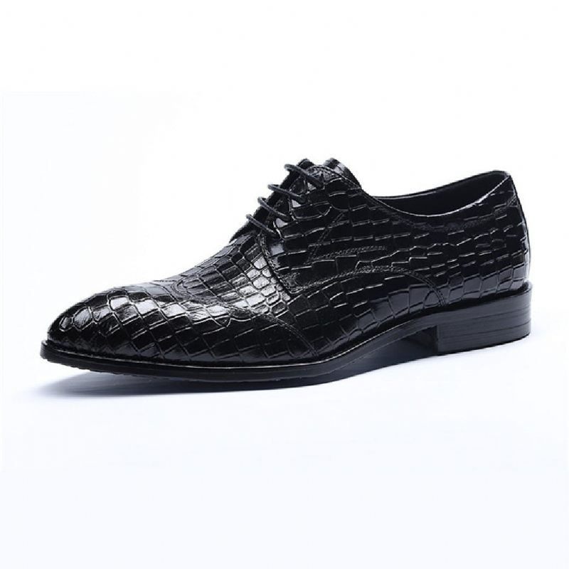 Męskie Buty Wizytowe Brogue Dress Shoes - Czarny