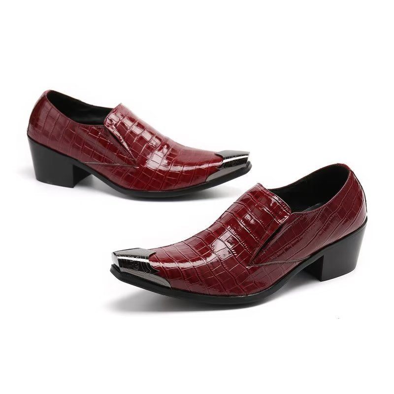 Męskie Buty Wizytowe Crocslip Eleganckie - Czerwony