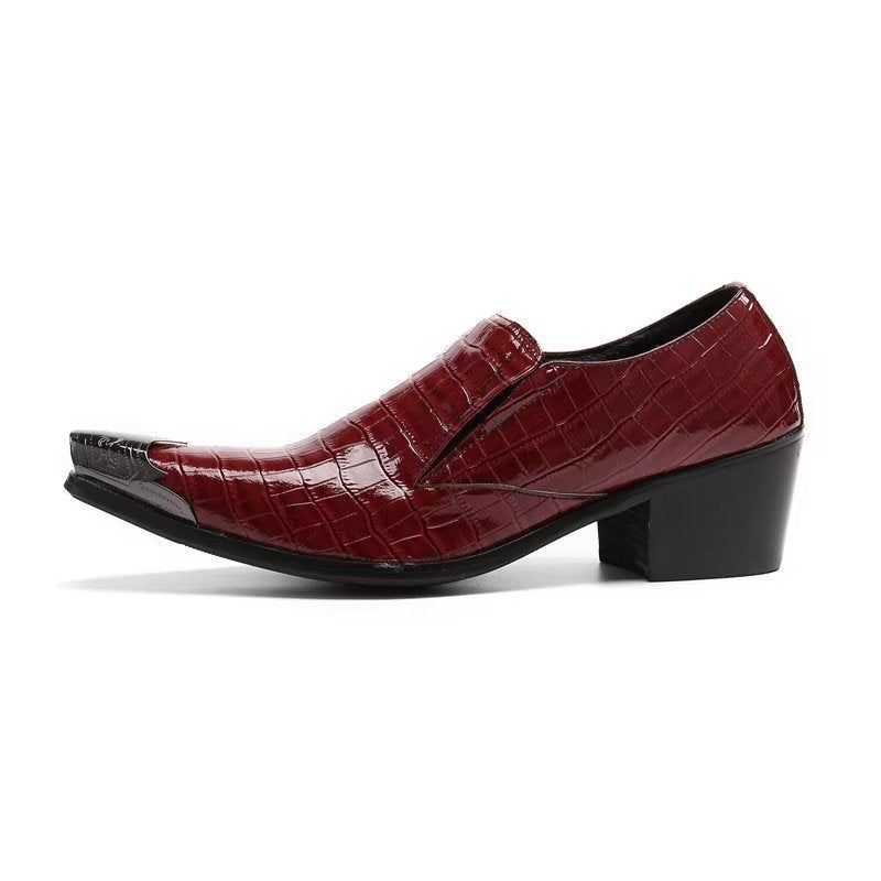 Męskie Buty Wizytowe Crocslip Eleganckie - Czerwony