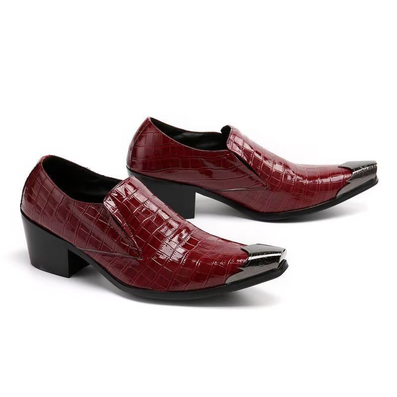 Męskie Buty Wizytowe Crocslip Eleganckie - Czerwony