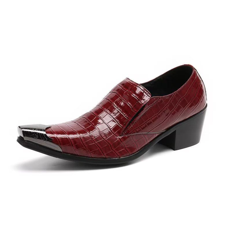 Męskie Buty Wizytowe Crocslip Eleganckie - Czerwony