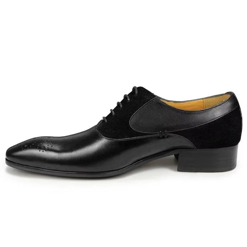 Męskie Buty Wizytowe Deluxe Nuptial Oxford Modishopulence Brogue Shoes - Czarna