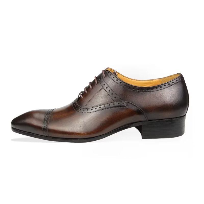 Męskie Buty Wizytowe Deluxe Oxford Lavishnuptial Brogues - Kawa