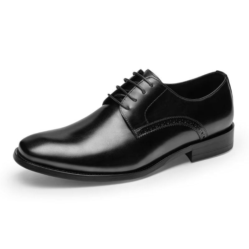 Męskie Buty Wizytowe Eleganckie Derby - Czarna