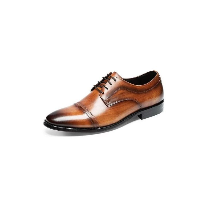 Męskie Buty Wizytowe Eleganckie Derby - Kawa