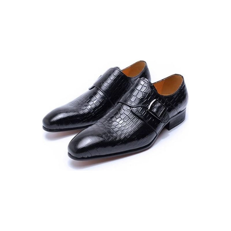 Męskie Buty Wizytowe Eleganckie Luksusowe Croc Monkstrap