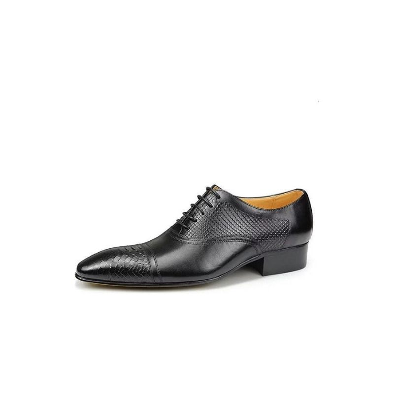 Męskie Buty Wizytowe Eleganckie Niestandardowe Skórzane Sznurowane Ślubne Typu Brogue