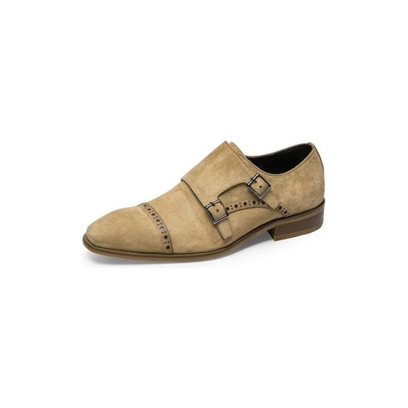 Męskie Buty Wizytowe Eleganckie Z Zapięciem Na Klamrę Monkstraps