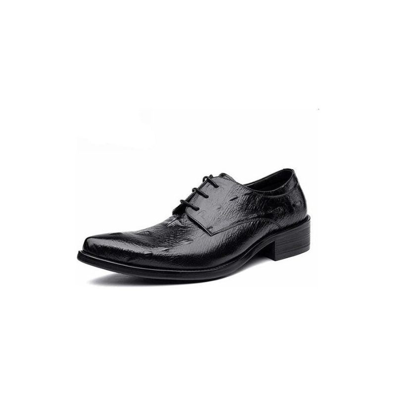 Męskie Buty Wizytowe Executive Sznurowane Oxford - Czarny