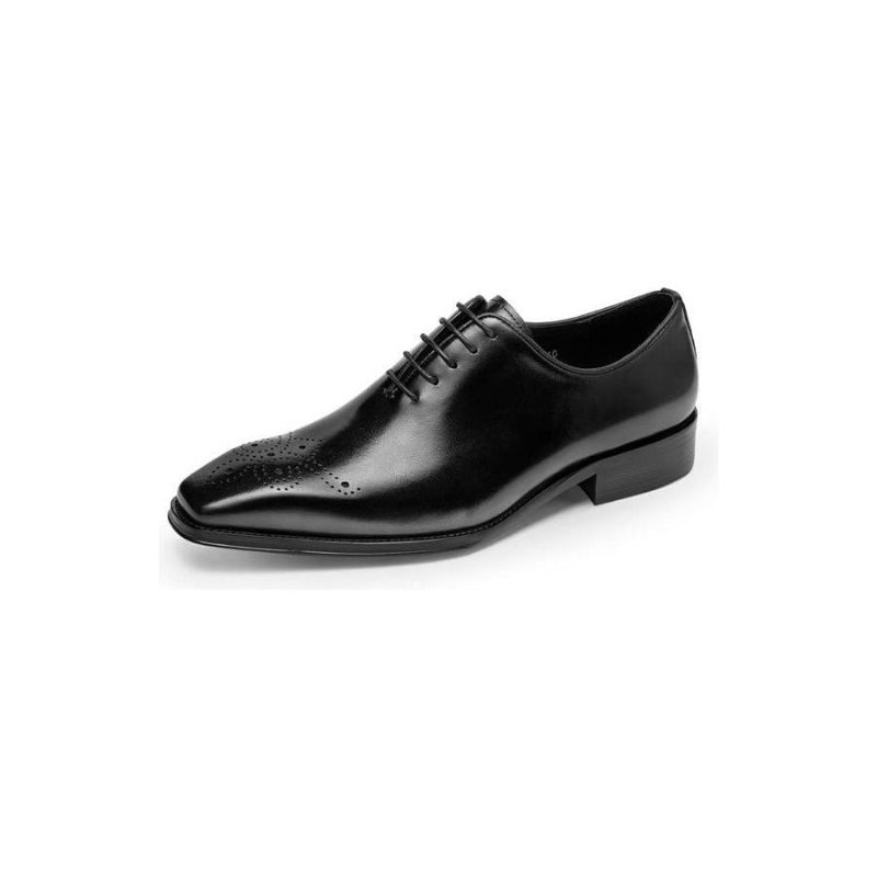 Męskie Buty Wizytowe Luksusowe Oxford Ze Skóry Bydlęcej Elegancji