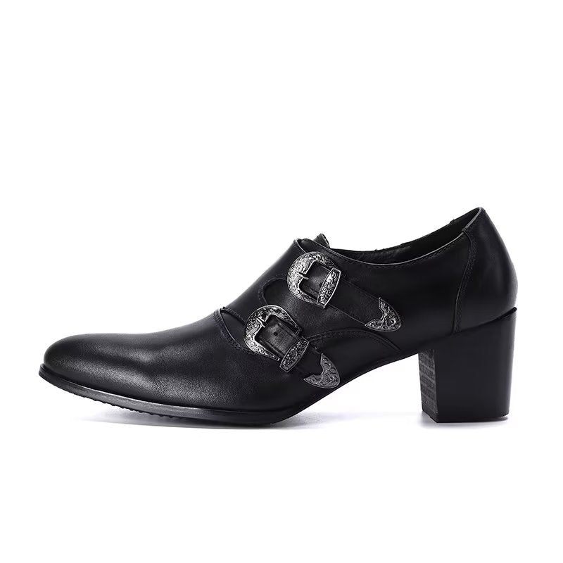 Męskie Buty Wizytowe Monkstrap - Czarny