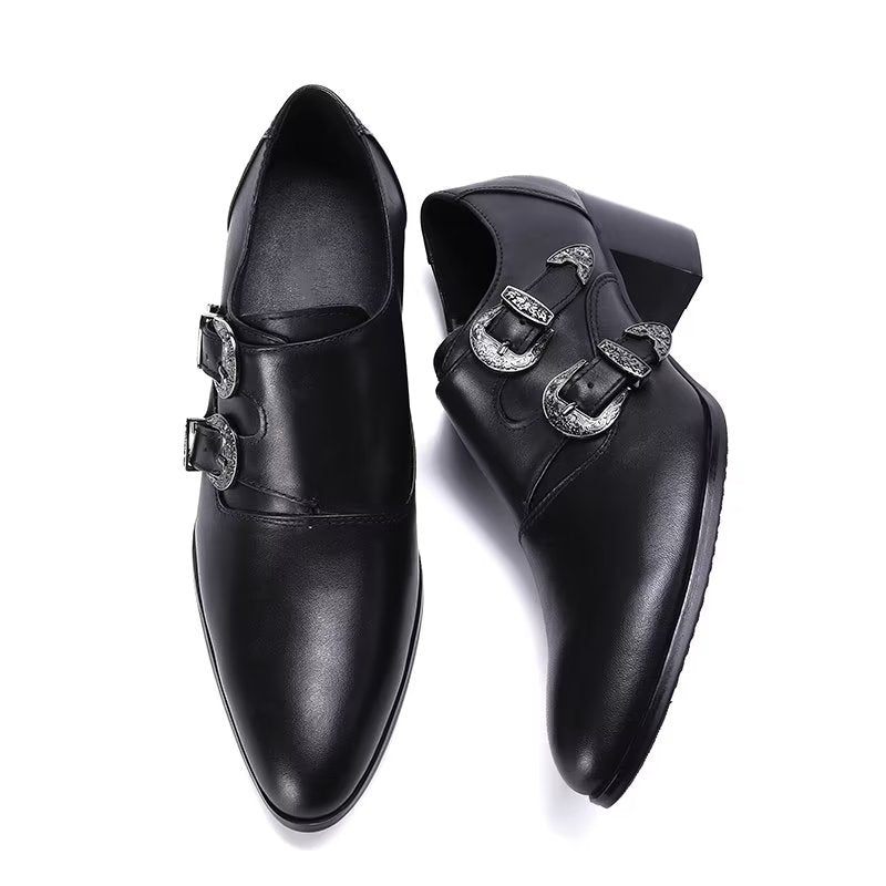 Męskie Buty Wizytowe Monkstrap - Czarny