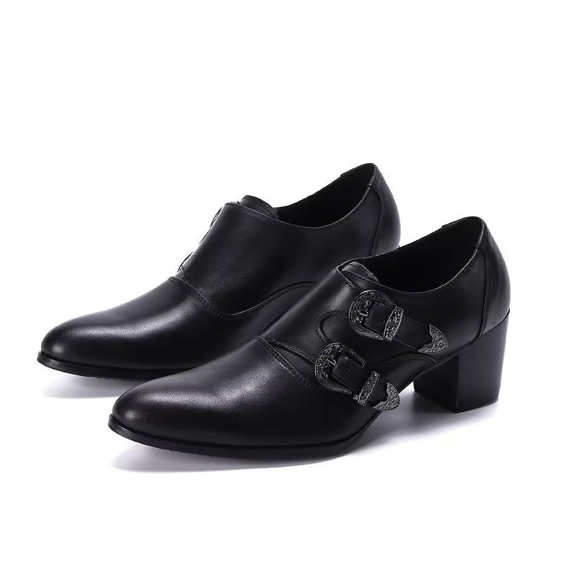 Męskie Buty Wizytowe Monkstrap - Czarny