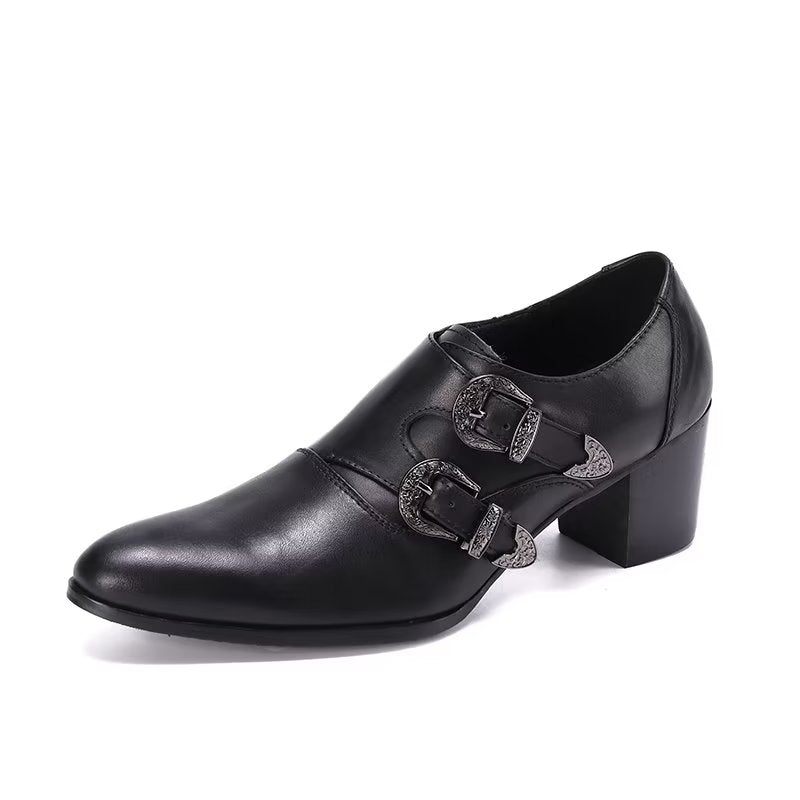 Męskie Buty Wizytowe Monkstrap - Czarny