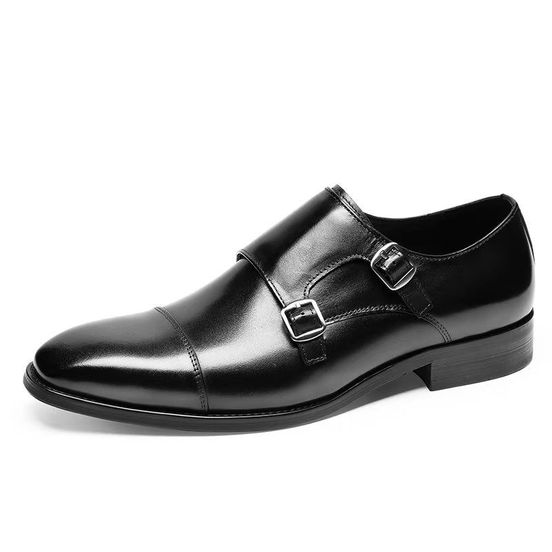 Męskie Buty Wizytowe Monkstrap - Czarna