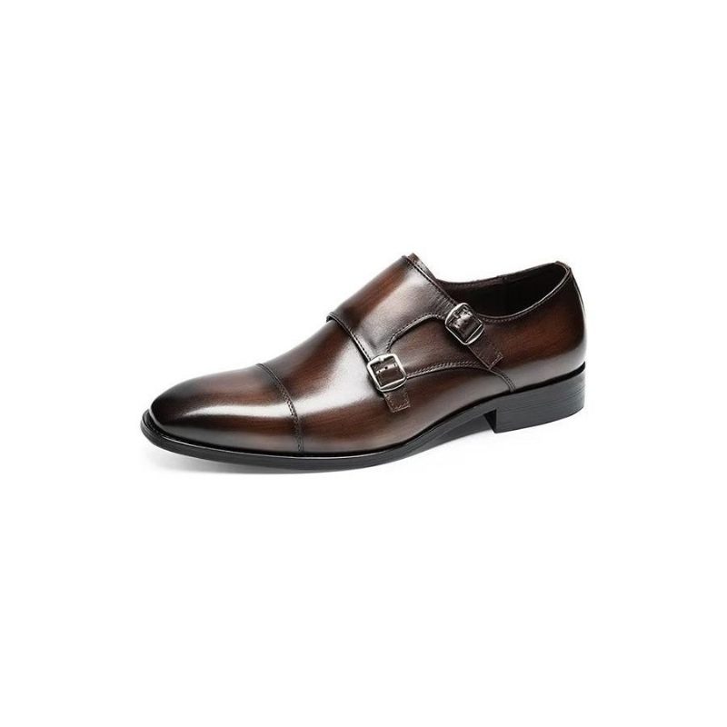 Męskie Buty Wizytowe Monkstrap - Kawa