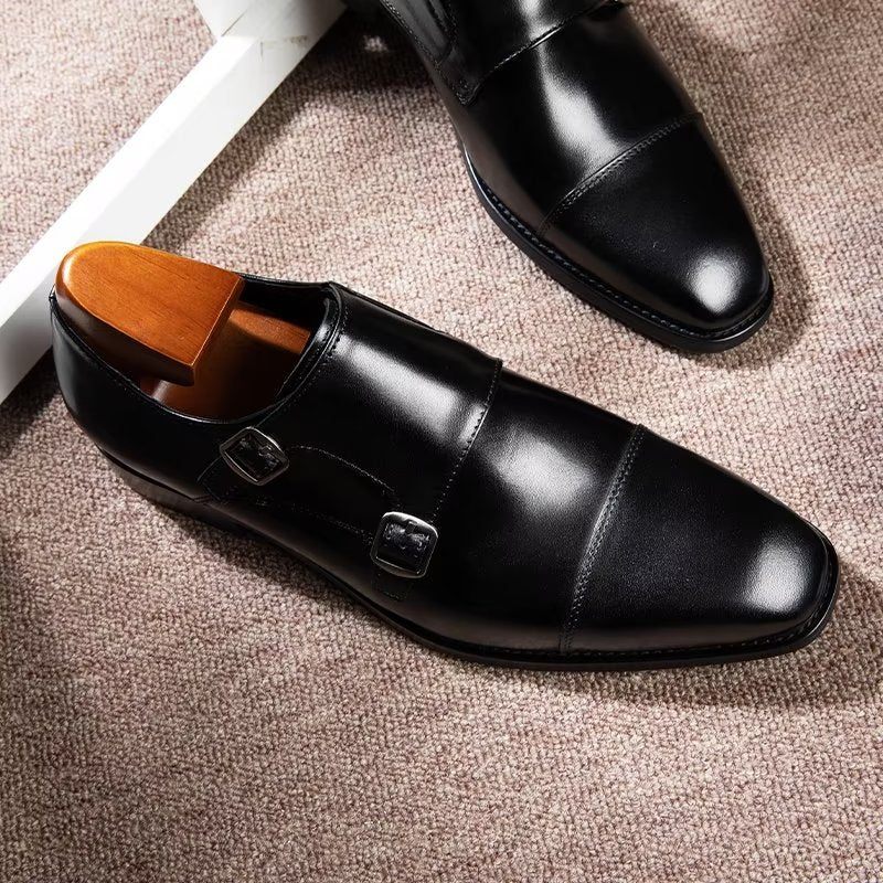 Męskie Buty Wizytowe Monkstrap - Czarna