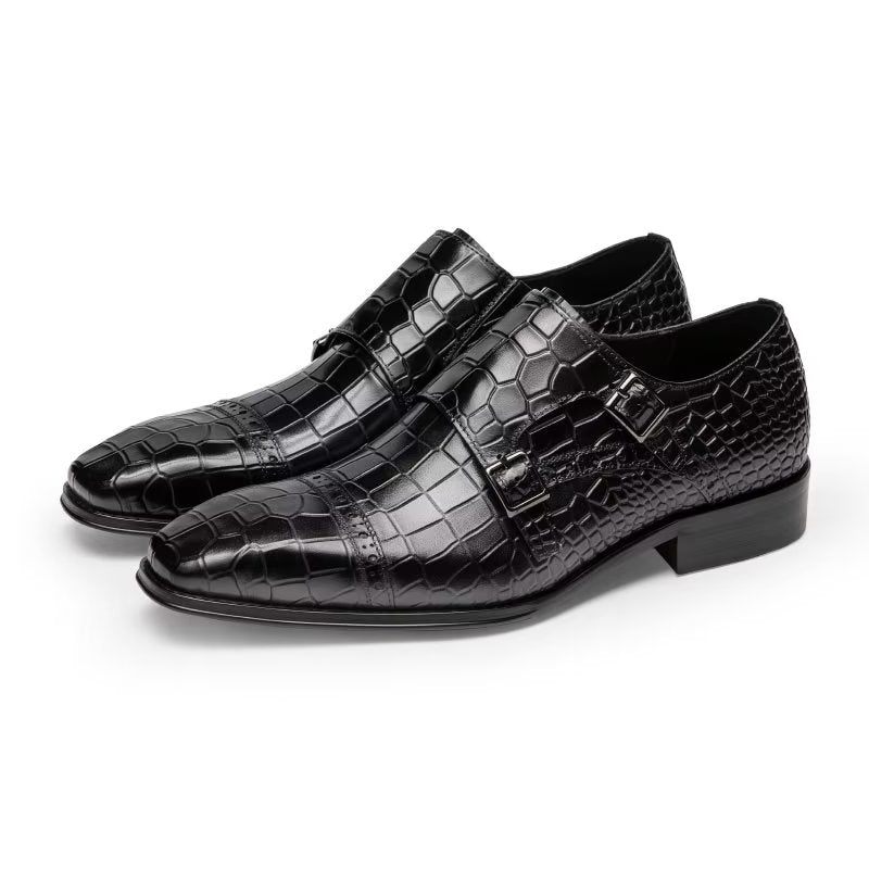 Męskie Buty Wizytowe Monkstraps - Czarna