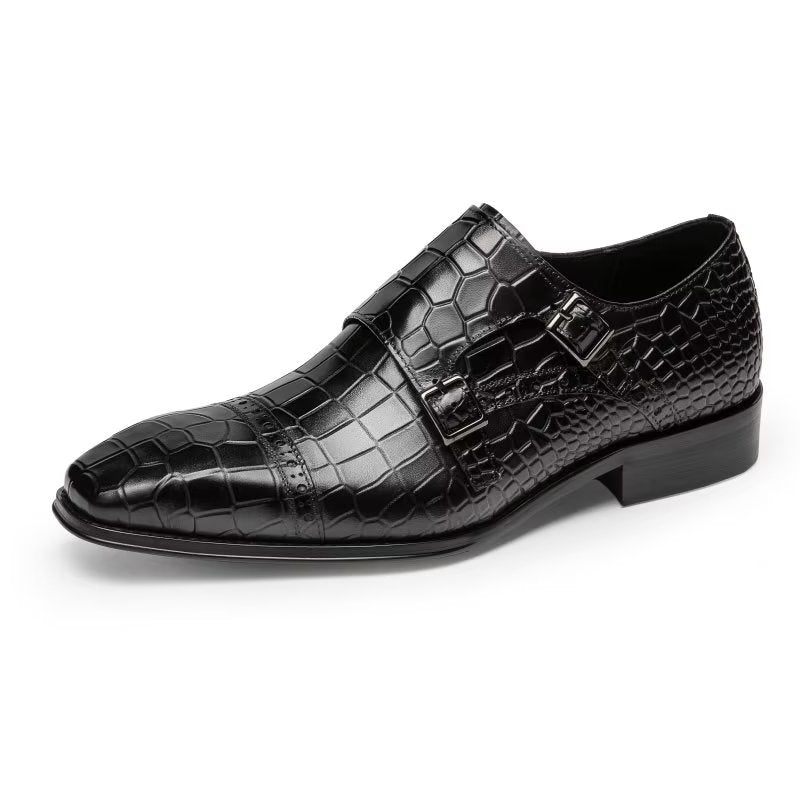 Męskie Buty Wizytowe Monkstraps - Czarna