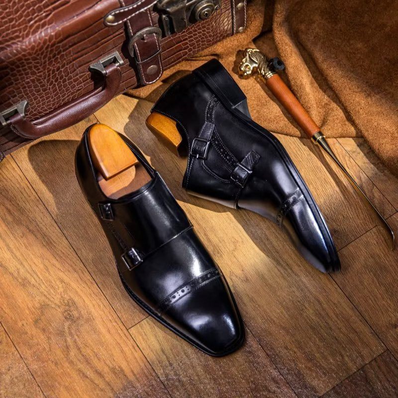 Męskie Buty Wizytowe Monkstraps - Czarna