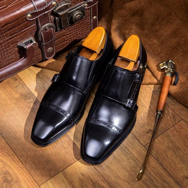 Męskie Buty Wizytowe Monkstraps - Czarna