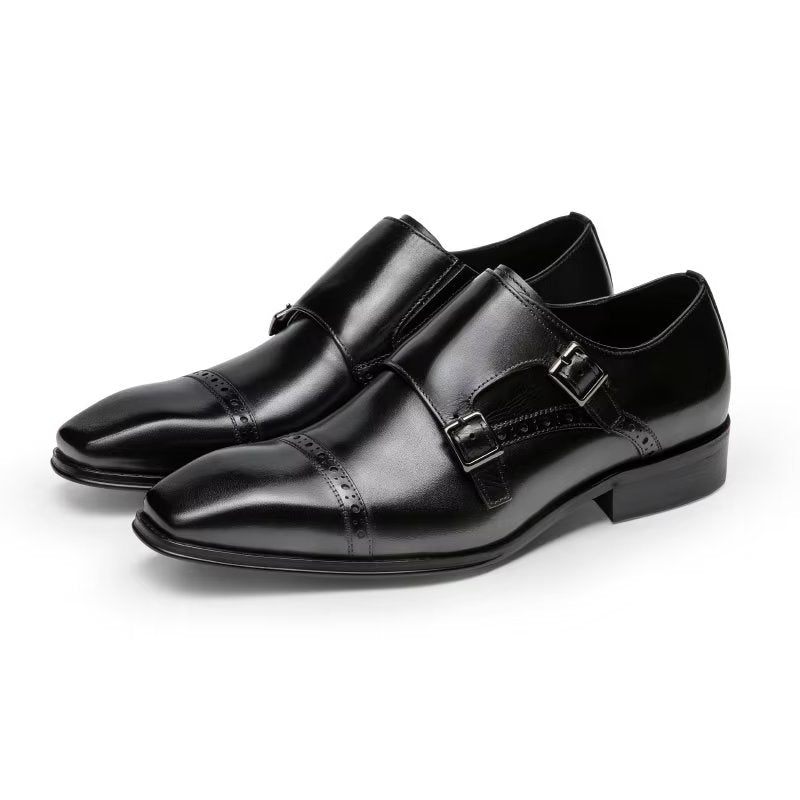 Męskie Buty Wizytowe Monkstraps - Czarna