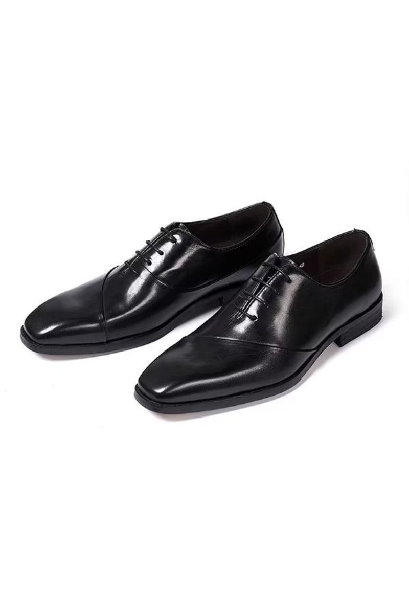 Męskie Buty Wizytowe Obuwie Skórzane Executive Elegance - Zielony