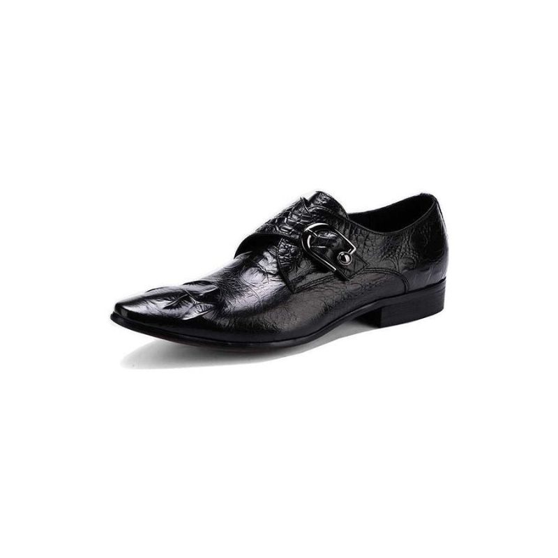 Męskie Buty Wizytowe Szpiczaste Sznurowane Brogue Dress Shoes