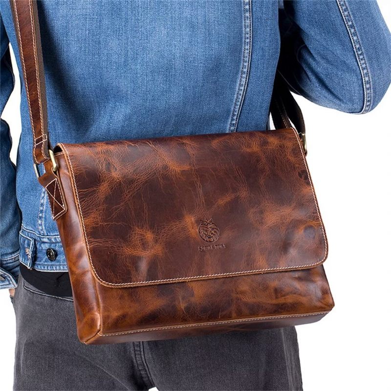 Męskie Torby Na Ramię Aristocrat Urban Leather Portfolio - Brązowy