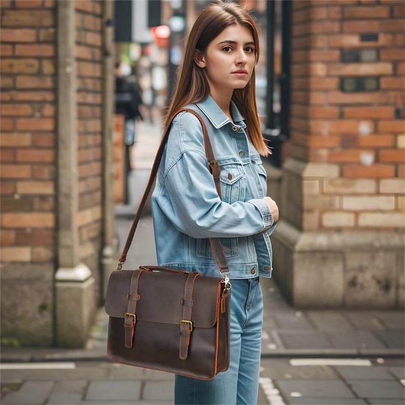 Męskie Torby Na Ramię Elegancka Torba Wykonawcza Ze Skóry Aligatora - Czarny