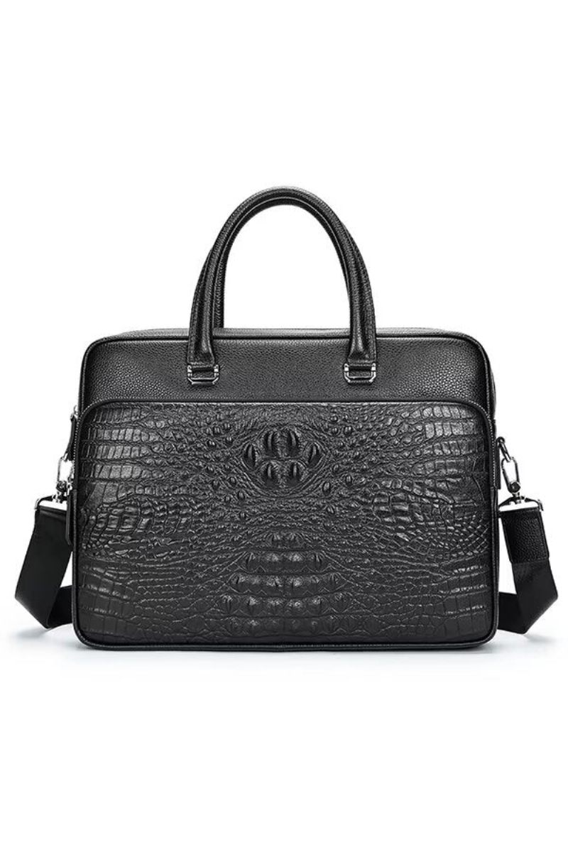 Męskie Torby Na Ramię Pinnacle Prestige Alligator Tote - Czarny